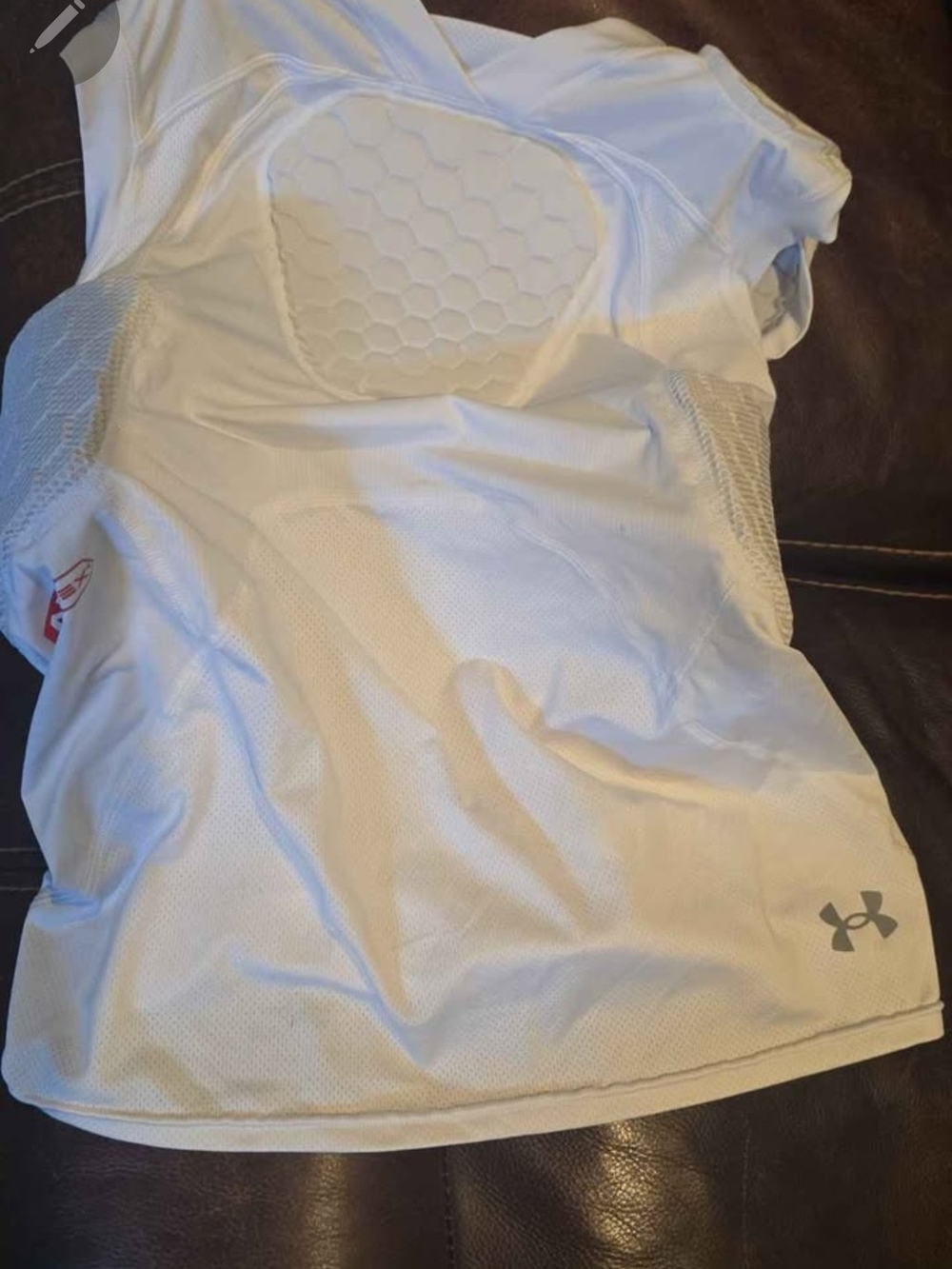 Under Armour White Performance HeatGear Shirt-small adult-football